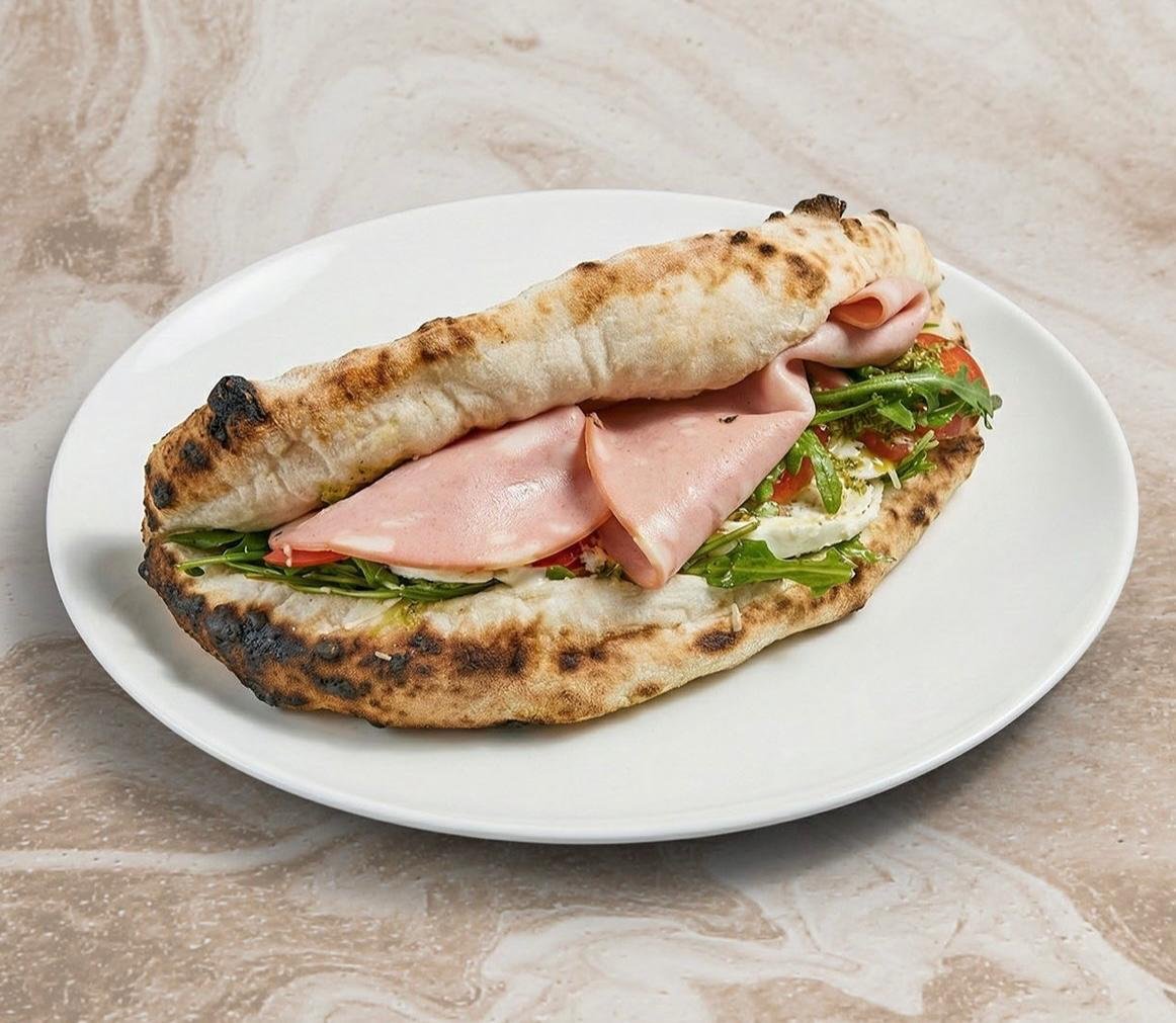 Burrata & Mortadella Pizza Sandwich – The Ultimate Italian Street-Style Gourmet You Must Try for €12.99